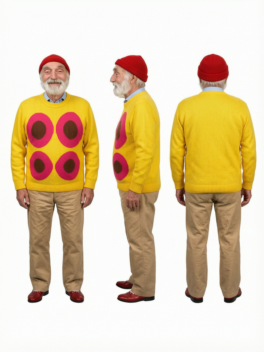 Character three-view turnaround